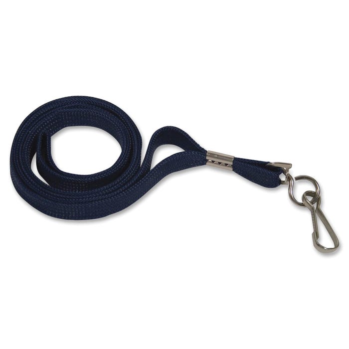 Advantus Lanyards, J-Hook, 36 Inches, Pack of 24, Blue