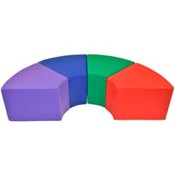 Childcraft Wedge Ottoman, 18 x 16 x 12 Inches, Set of 4 2213168