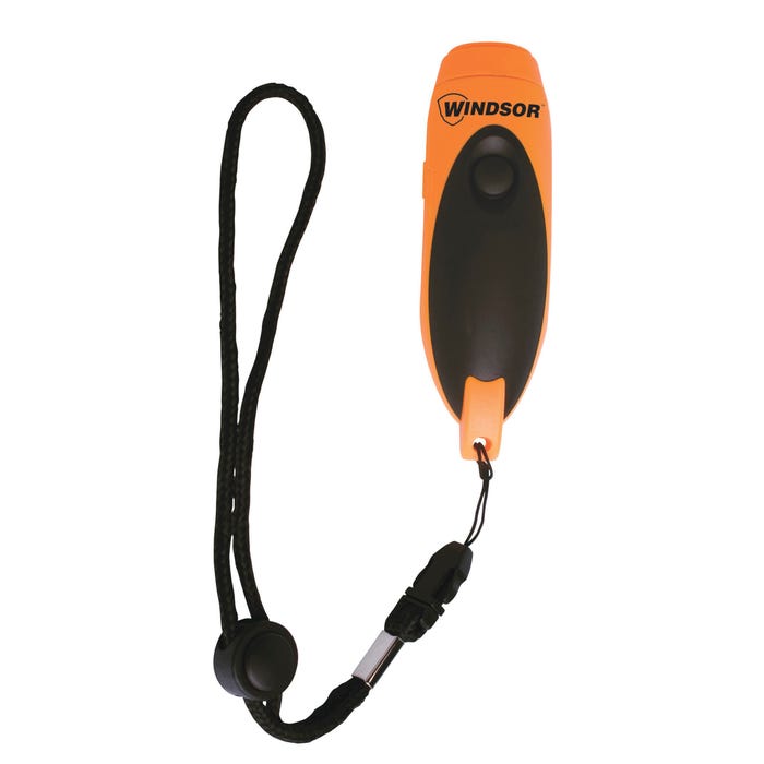 Windsor Single Tone Electric Whistle and Wrist Lanyard, Orange