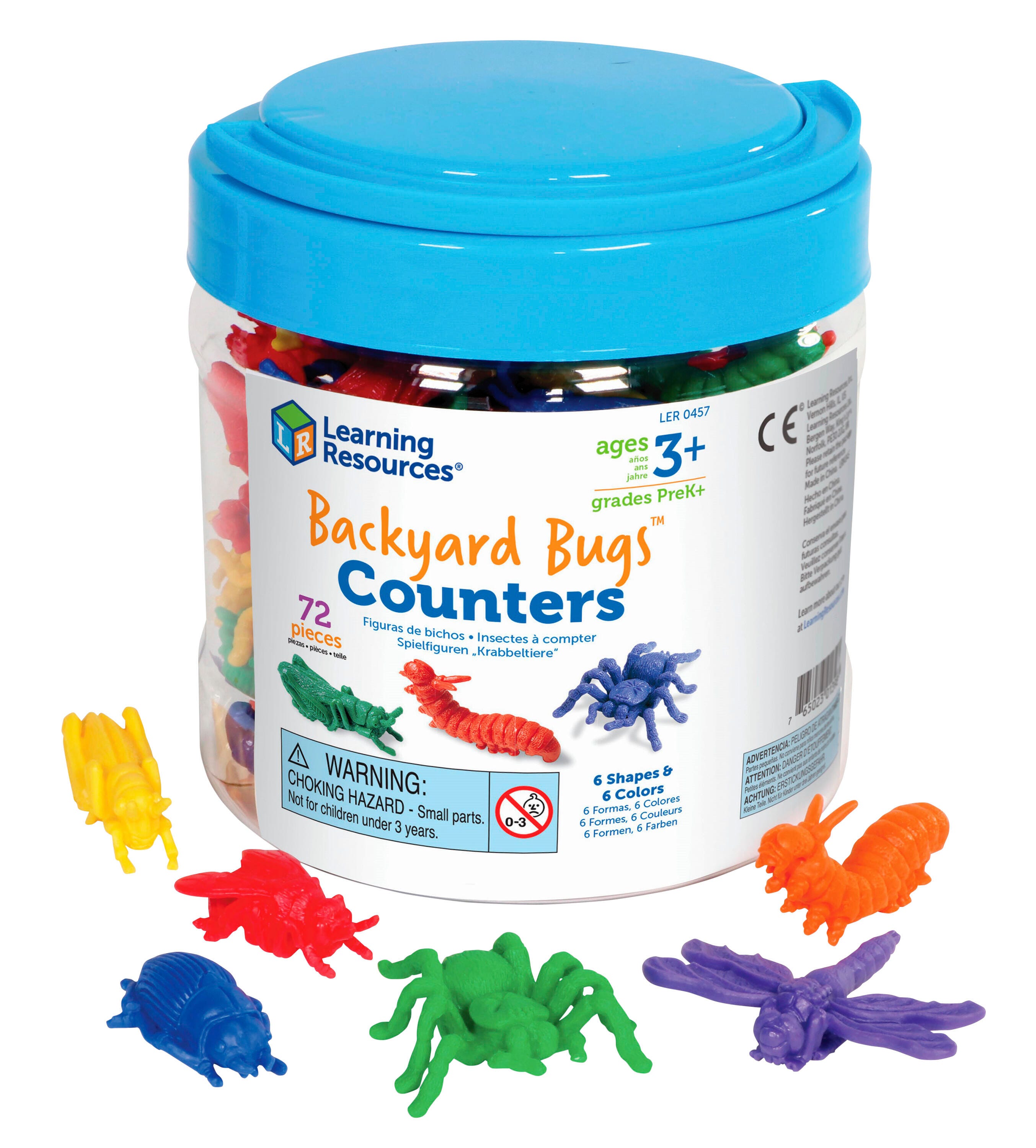 Learning Resources Backyard Bug Counters, Set of 72 054098