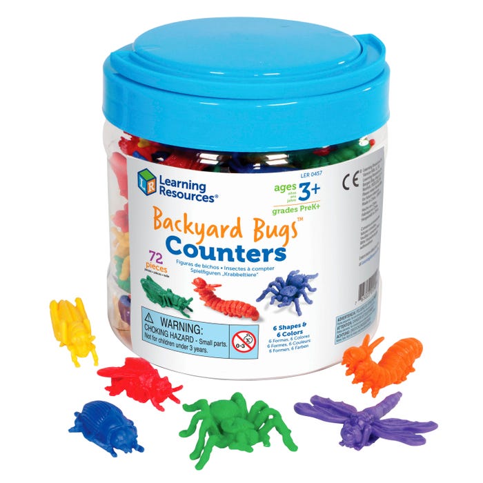 Learning Resources Backyard Bug Counters, Set of 72