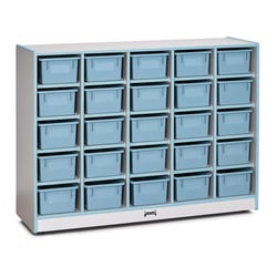 Image for Jonti-Craft Rainbow Accents 25-Cubbie Tray Mobile Storage Unit, 60 x 15 x 35-1/2 Inches from School Specialty