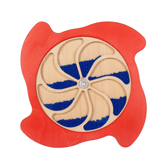 Snoezelen Rotating Rainfall Panel, Water Wheel, 19 x 18 x 2 Inches