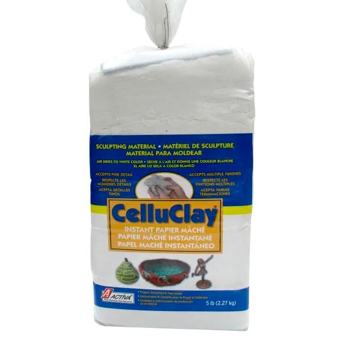 Celluclay Non-Toxic Instant Papier-Mache, 5 lb Bag, White