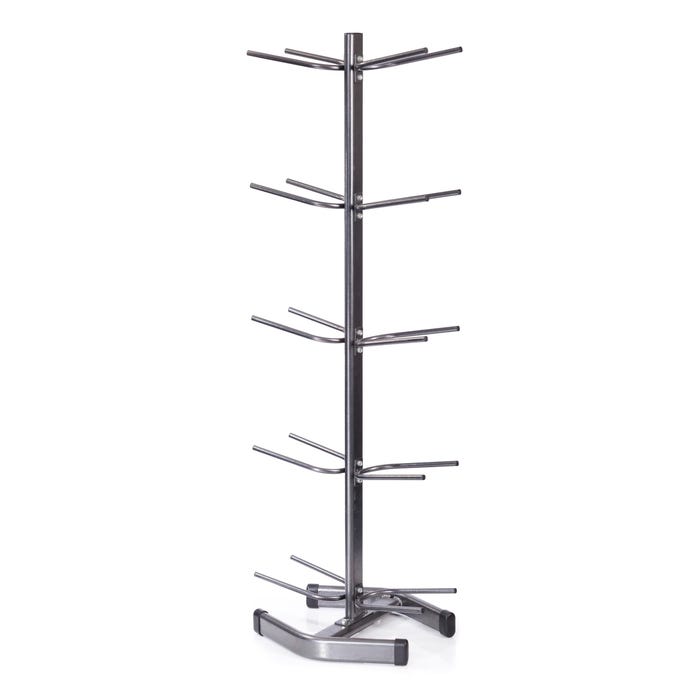 Aeromat Medicine Ball Rack with 10 Ball Rack Capacity, Silver