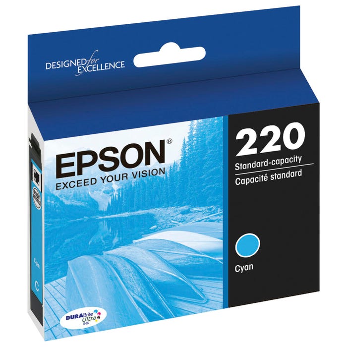 Epson DURABrite Ultra Ink Cartridge, T220220S, Cyan