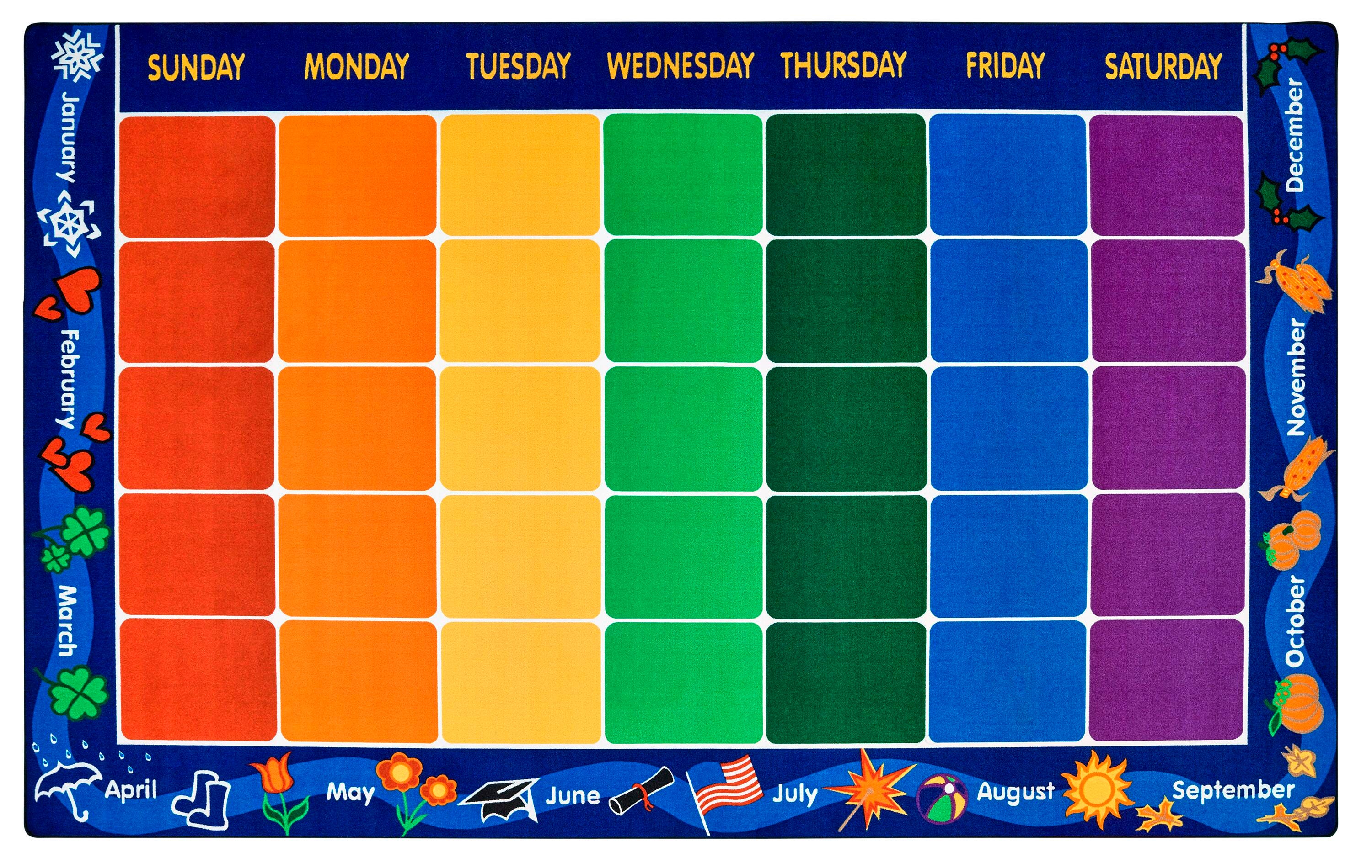Carpets for Kids Premium Calendar Carpet, Rectangle 4002320