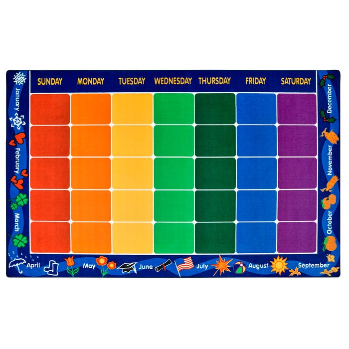 Carpets for Kids Premium Calendar Carpet, Rectangle