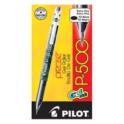 Pilot Precise P-500 Gel Ink Rolling Ball Pens, Extra Fine Point, Black Ink, Pack of 12 2131019