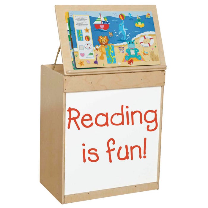 Wood Designs Cabinet Big Book Display with Markerboard 24 x 15 x 28 Inches