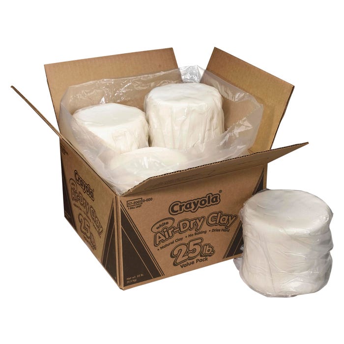 Crayola Air-Dry Clay, 25 Pounds, White