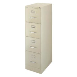 Lorell Commercial-grade Putty Vertical Files, 4-Drawer, 15 x 22 x 52 Inches