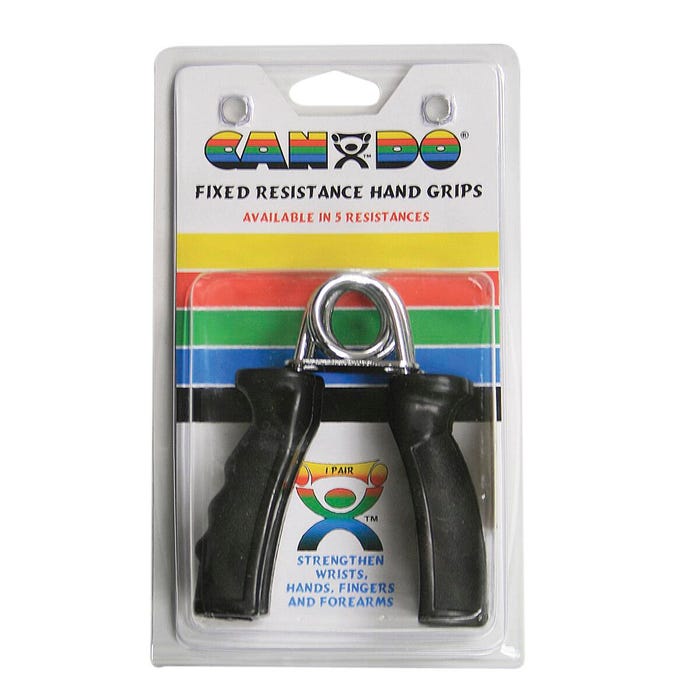 CanDo Ergonomic Hand Grip, Black, X-Heavy 48 Pounds, Set of 2