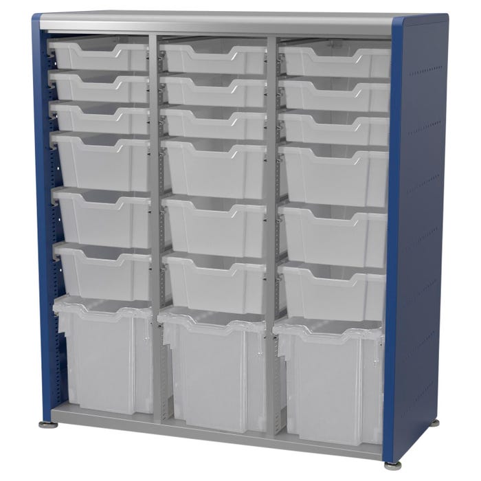 Classroom Select Geode Tall Cabinet, Triple Wide with Totes, 42 x 19-1/4 x 47-1/4 Inches
