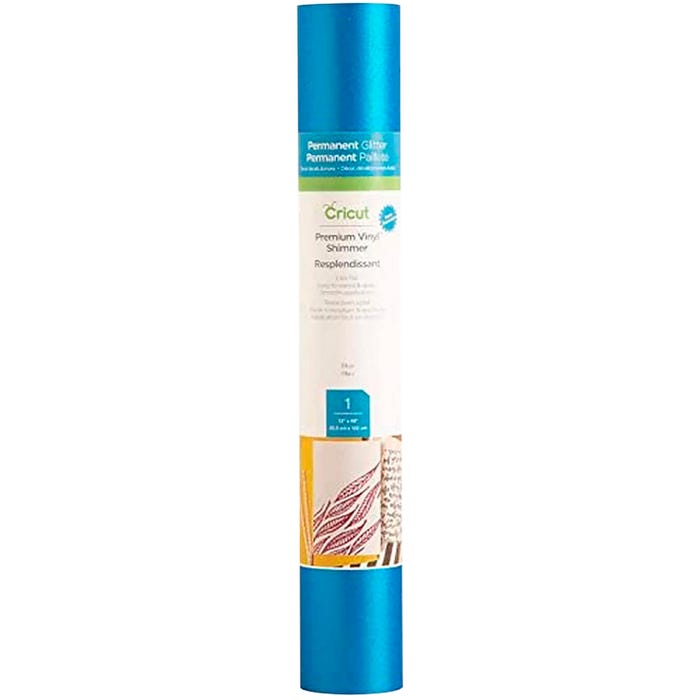 Cricut Permanent Adhesive Vinyl, 12 x 48 Inches, Light Blue Shimmer