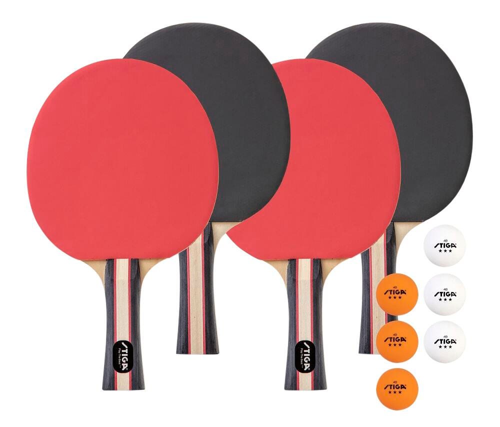 Stiga Performance Table Tennis Paddle and Ball Set, 4 Player 2004315