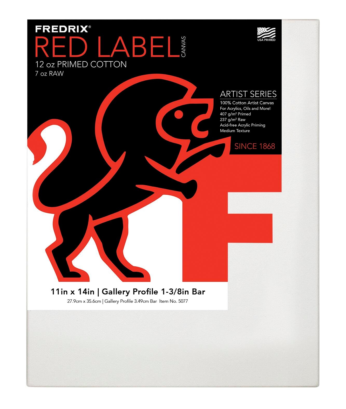 Fredrix Red Label Artist Canvas, Gallery Profile, 11 x 14 Inches, Each, Item Number 2103494