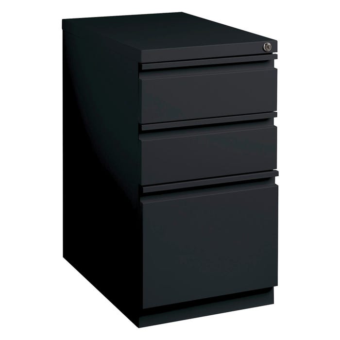 Lorell Black Box/Box/File Full Extension Mobile Pedestal Files, 15 x 20 x 27-3/4 Inches