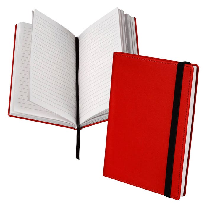 Classic Hardbound Notebook Journal, 5-1/4 x 8-1/4 Inches, Red, 120 Sheets