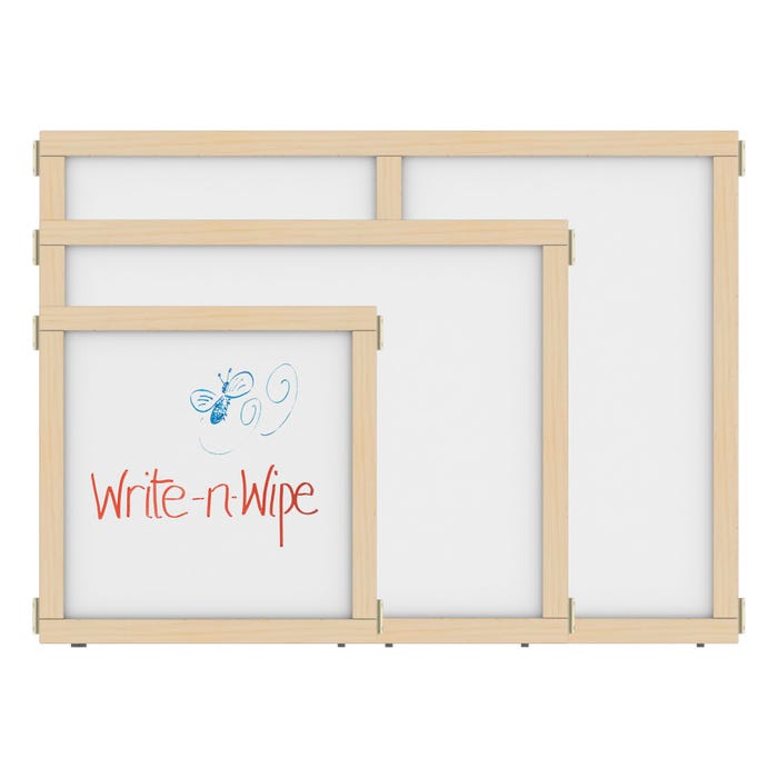 Jonti-Craft KYDZ Suite Write-n-Wipe Panel - A-Height, Melamine, Hard Maple, 48 x 1 x 35-1/2 Inches, White
