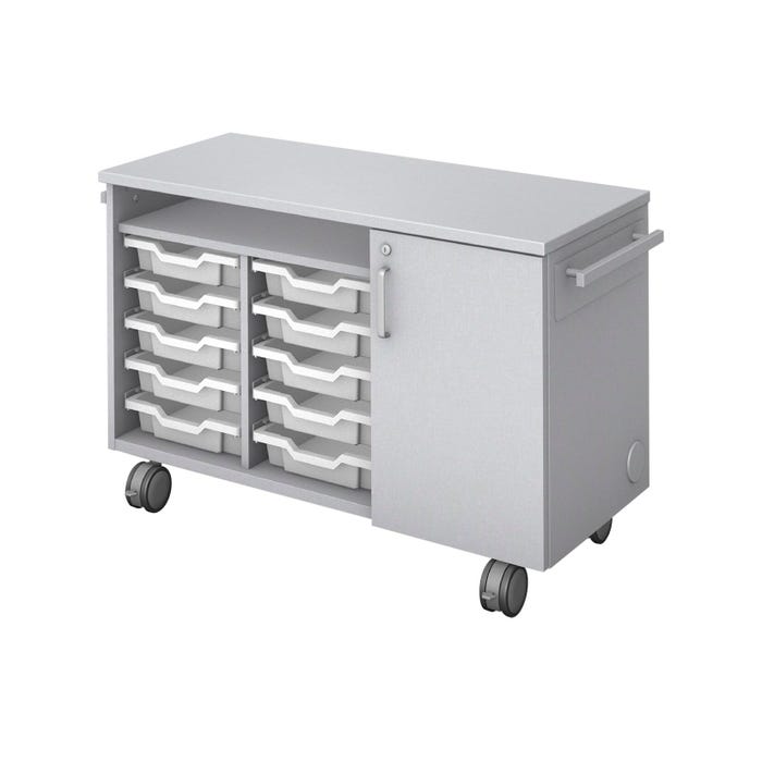 Fleetwood Designer 2.0 Project Cart, 10 Trays Included, Burele Power Unit, Locking Door