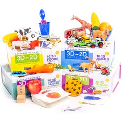 Stages Learning Language Builder 3D-2D Matching Kits, Set of 4
