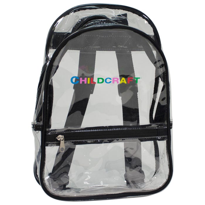 Childcraft Clear Backpack, Large, 14-1/2 x 10 x 6 Inches
