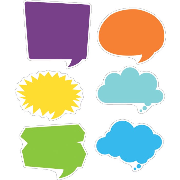 Barker Creek Double-Sided Accents, Happy Talk, Set of 36