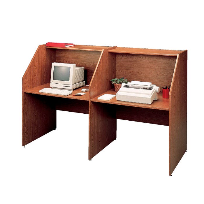 Ironwood Add-On Study Carrel, 36-5/8 x 30 x 47-7/8 Inches, Medium Oak
