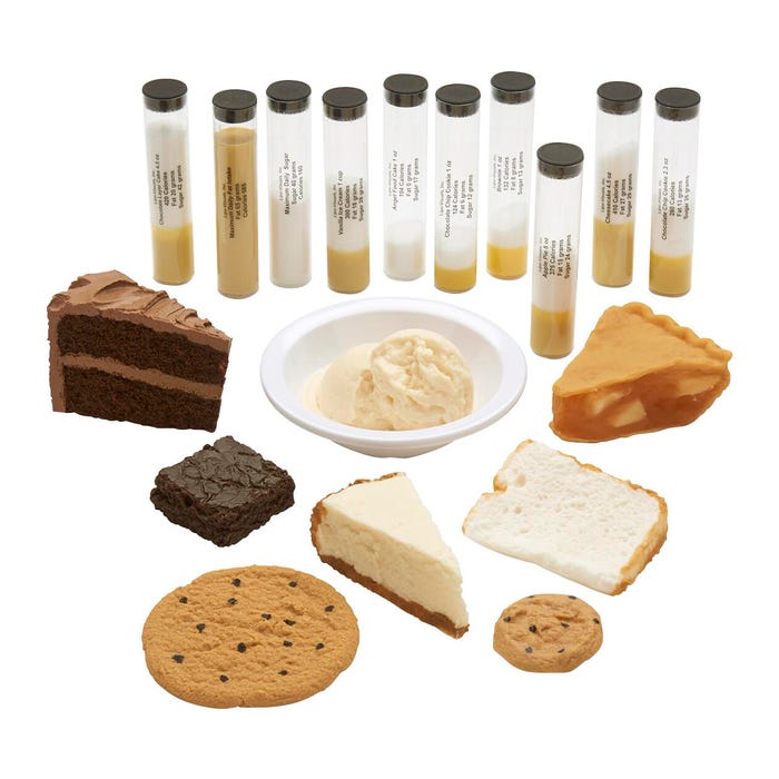 Nacso Dessert Food Replica Kit with Lipo-Visuals, Set of 18