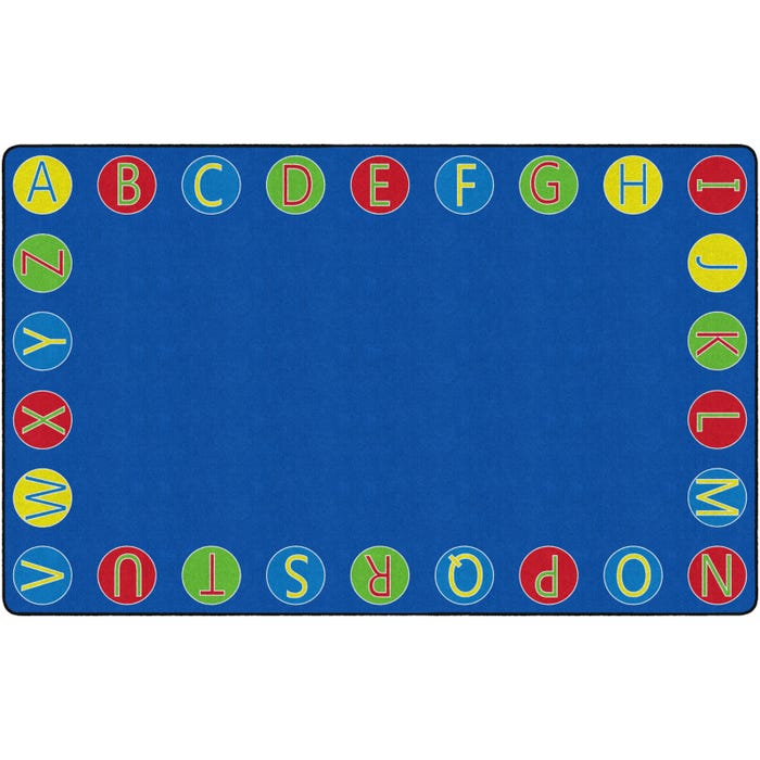 Flagship Carpets Alphabet Circles Carpet, Rectangle