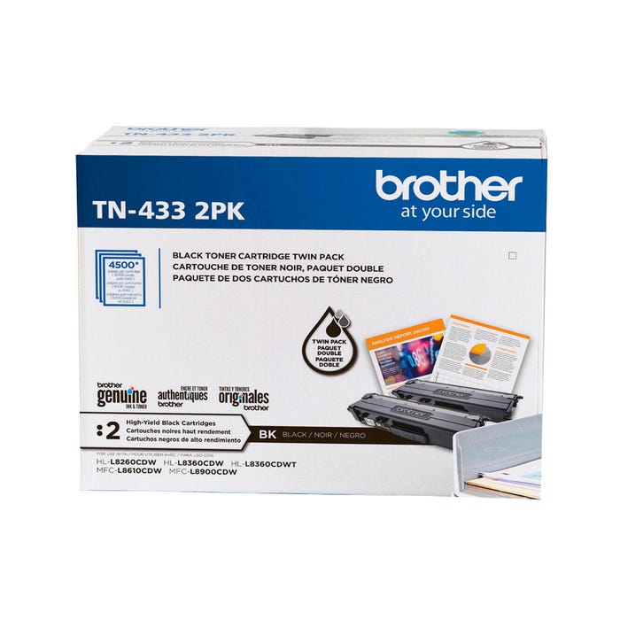 Brother Ink Toner Cartridge, TN4332PK, Black