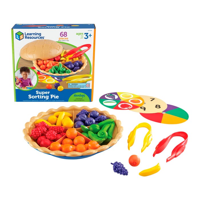Learning Resources Super Sorting Pie, 68 Pieces