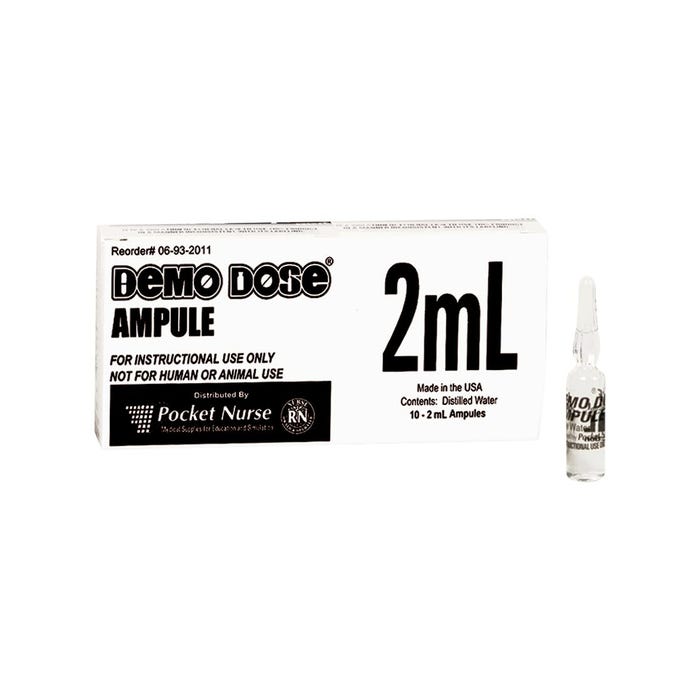 Demo Dose Clear Ampule, 2 mL, Pack of 10