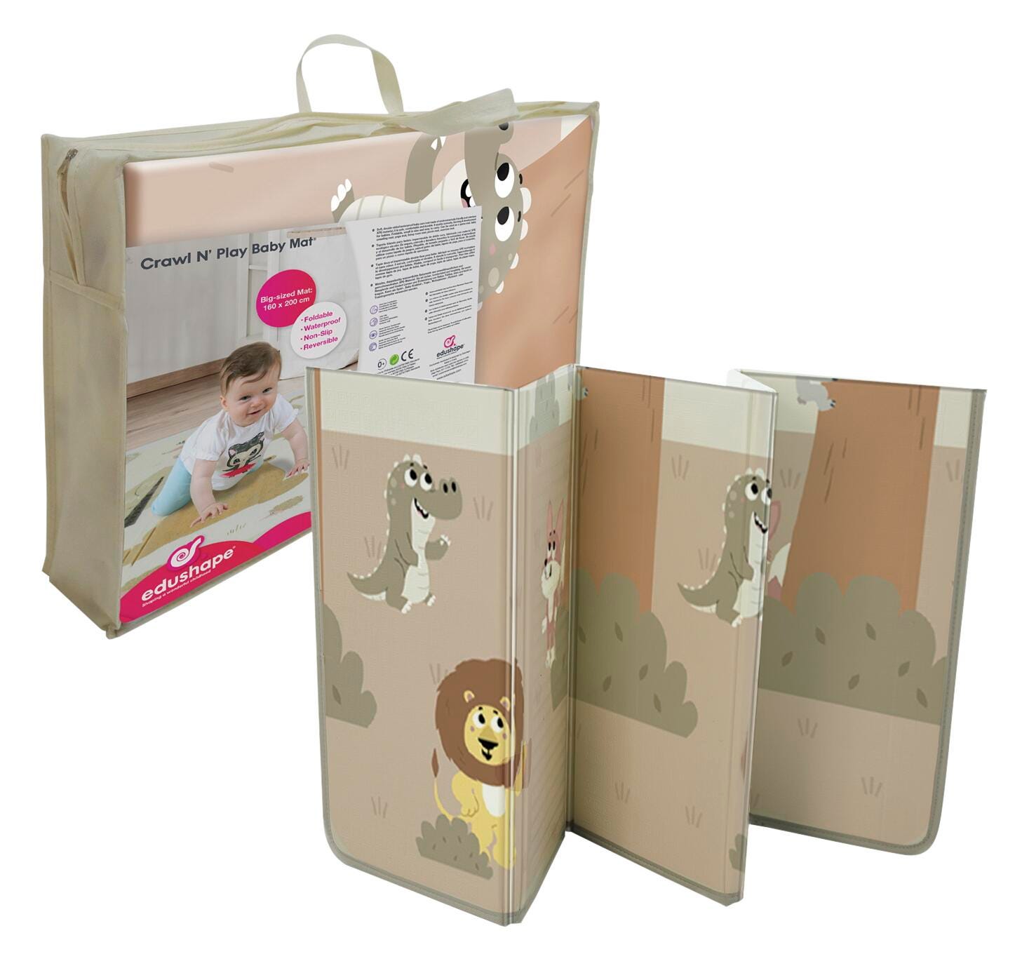 Image for Edushape Baby Crawl & Play Mat, Jungle Fun, 59 x 77 x 1 Inches from School Specialty