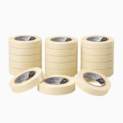 3M Value Masking Tape, 0.5 Inch x 60 Yards, Tan, Pack of 18