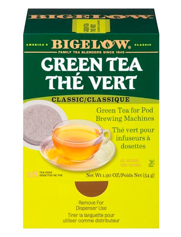 Bigelow Green Tea for Pod Brewing Machines, 108 Pods, Item Number 2049937