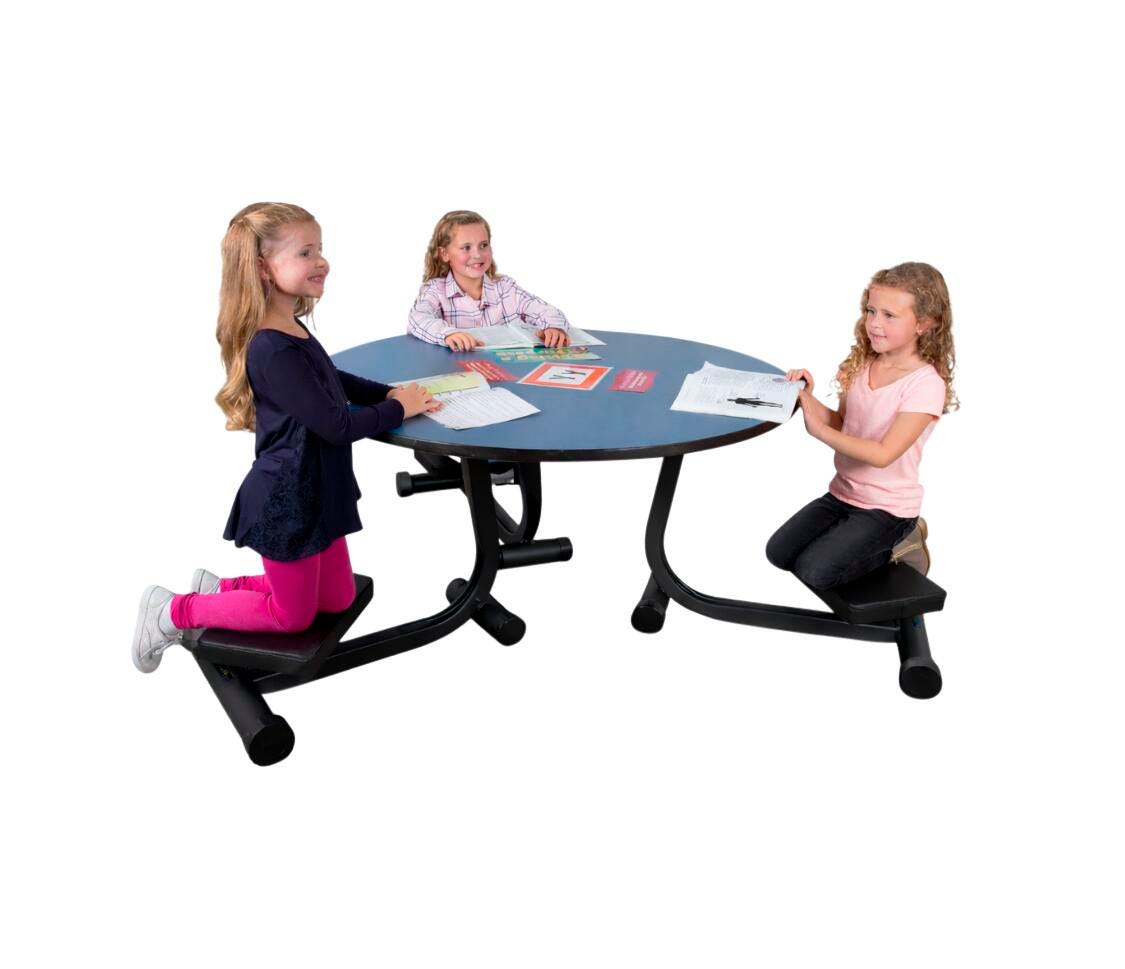 Image for KIDSFIT KC-33 Three Person Kneel-N-Spin Desk, Round from School Specialty