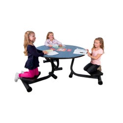 KIDSFIT KC-33 Three Person Kneel-N-Spin Desk, Round