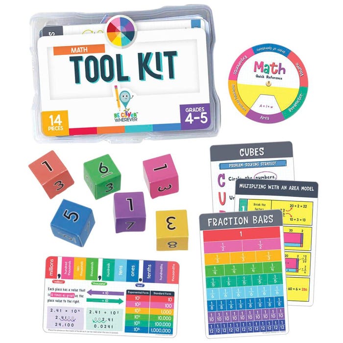 Carson Dellosa Be Clever Wherever Math Tool Kit, Grades 4-5
