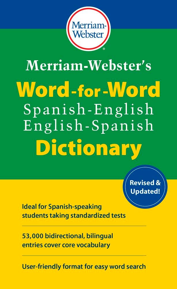 Merriam-Webster’s Word-for-Word Spanish-English Dictionary, Item Number 2090544