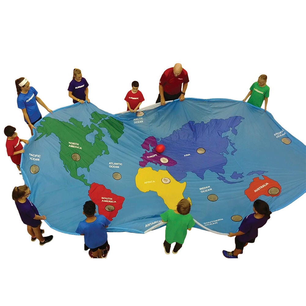 Image for FlagHouse Earth Parachute, 19 x 13 Feet from School Specialty