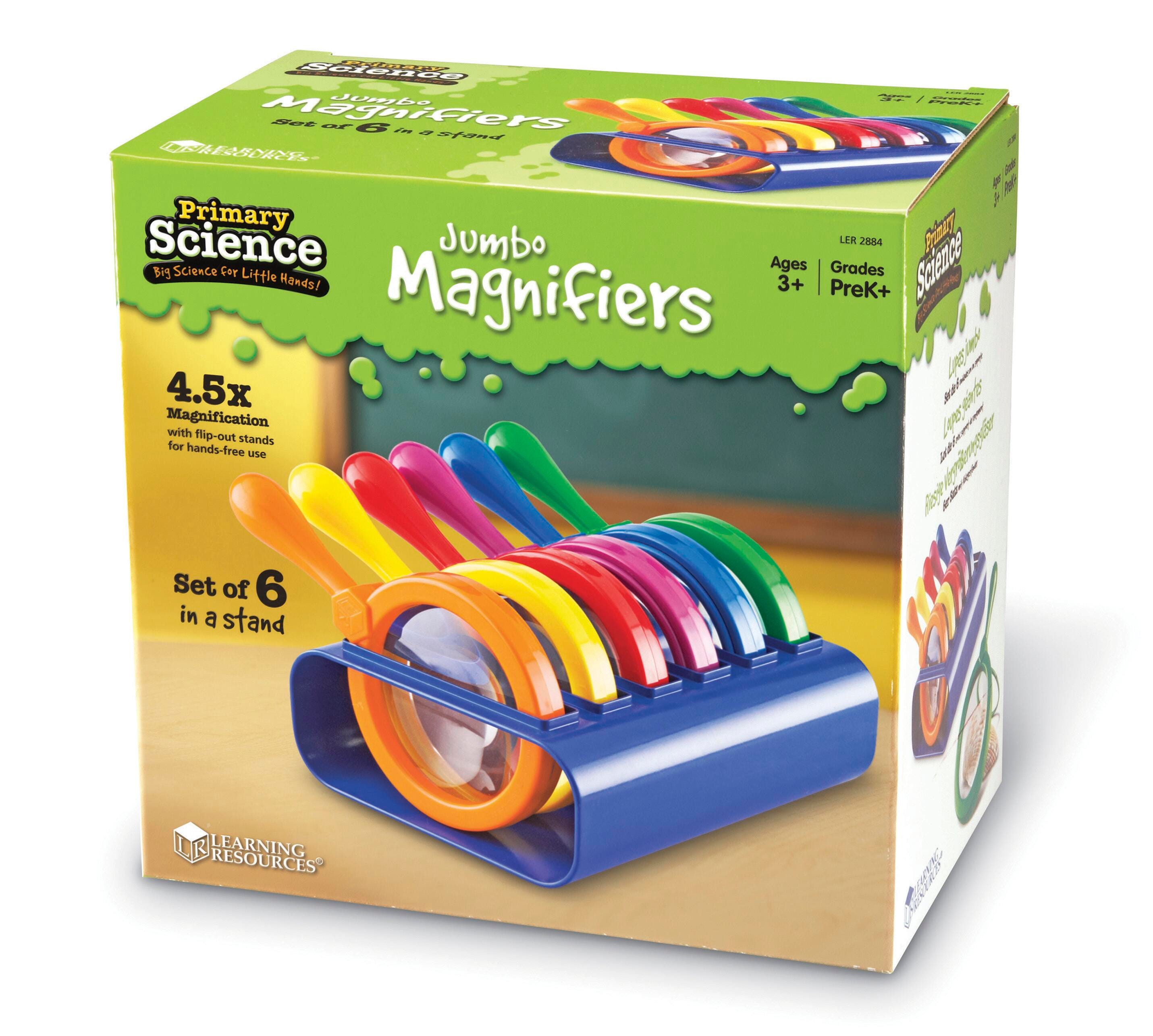 Learning Resources Primary Science Jumbo Magnifiers with Stand 1435431
