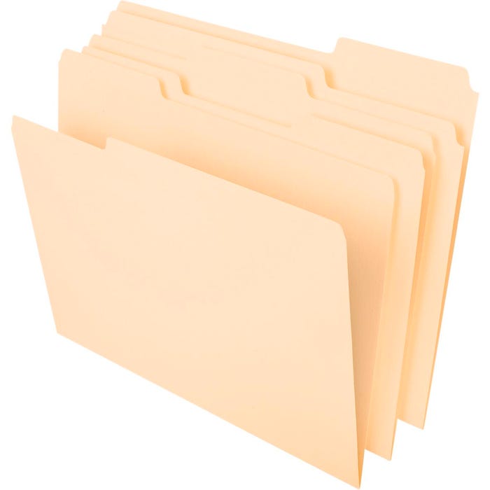 Pendaflex Heavy Duty File Folder, Letter Size, 1/3 Cut Tabs, Manila, Pack of 50