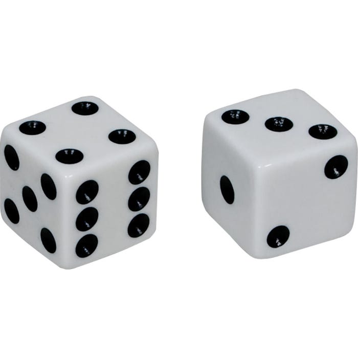 Delta Education Dice, White, 5/8 Inch