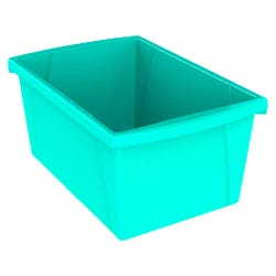 Storex Classroom Storage Bin, 5-1/2 Gallon, Teal