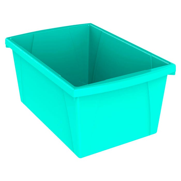 Storex Classroom Storage Bin, 5-1/2 Gallon, Teal