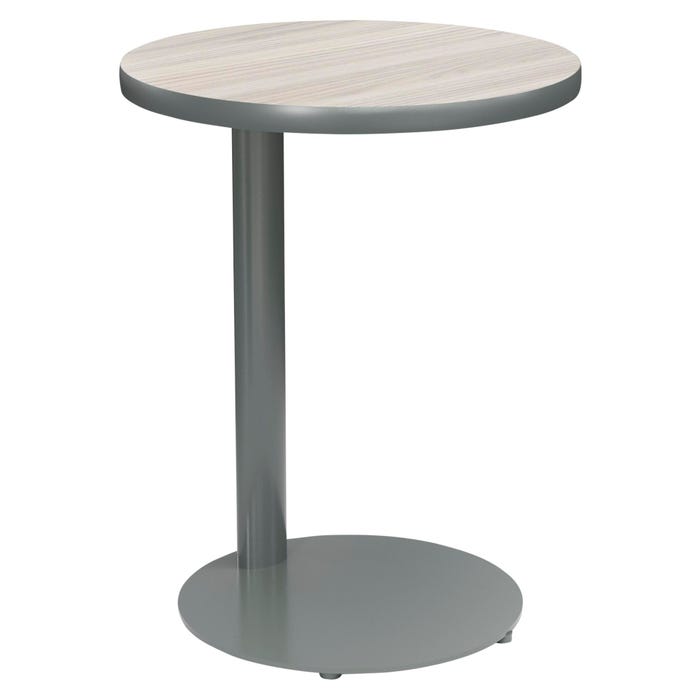 Classroom Select Side Table, Round Top, Titanium Base