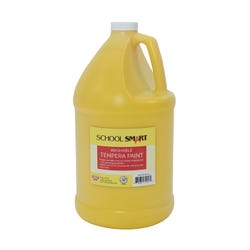 School Smart Washable Tempera Paint, Yellow, 1 Gallon Bottle Item Number 2002766