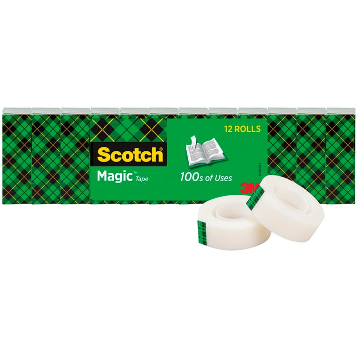 Scotch 810 Magic Tape Refill Pack, 0.75 x 1000 Inches, Matte Clear, Pack of 12